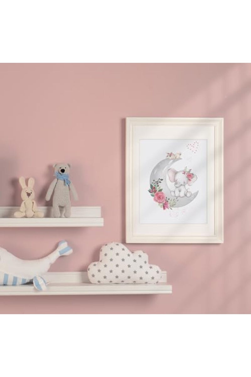 Canssape Set of 4 Elephant Baby Nursery Wall Decor Bedroom Wall Art Hot Air Balloon Prints 8"x10"in Nursery Wall Poster For Kids Room Wall Decor(Unframed) - Image 4