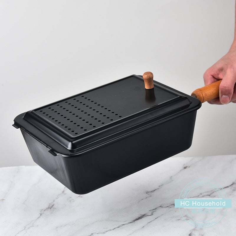 HC Premium Home Popcorn Maker Pot for Movie Nights - Non-Stick Manual Shaking Popcorn Popper with Heat-Resistant Wooden Handle, Vented Lid Stove-Top Stovetop Cookware - Image 3
