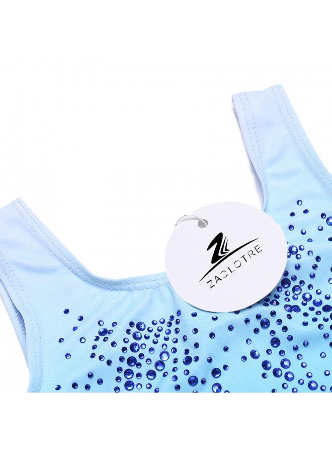 Zaclotre Zaclotre Kid Girls Gymnastic Leotard Sparkly Shiny Diamond Ballet Dance One Piece Outfit - Image 3