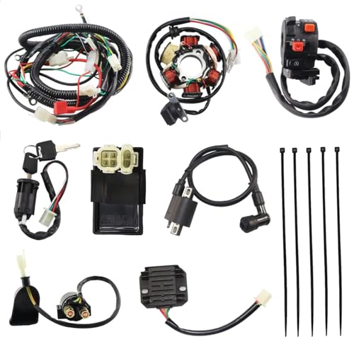 PRO BAT حزمة أسلاك كهربائية كاملة PRO BAT GY6 بدون غطاء مقاوم للماء CDI ملف لولبي GY6 125cc 150cc 200cc 250cc دراجة رباعية صينية كندي ATV باجي كارت سكوتر موبايل - Image 1