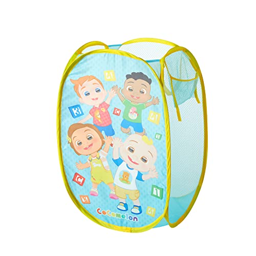Idea Nuova Cocomelon Pop-Up Hamper with Durable Carry Handles, Kids Laundry & Room Storage Organizer, 21”H x 13.5”W x 13.5”L - Image 1