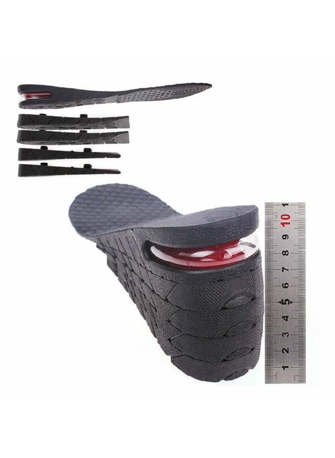 Kalevel Unisex Height Increase Insoles 11cm 4.4 Inches Adjustable Insoles Breathable Insole Insoles Increased Insoles Shoe Lifts Increased Shoe Pad Elevator Insoles for Men Women (Black) - Image 1
