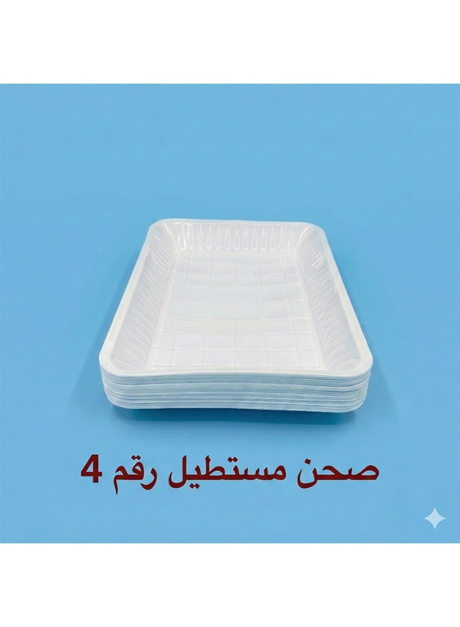 Ritco Carton Of Rectangular Plastic Plates, Size 4 (500 Plates/Carton) - Image 3