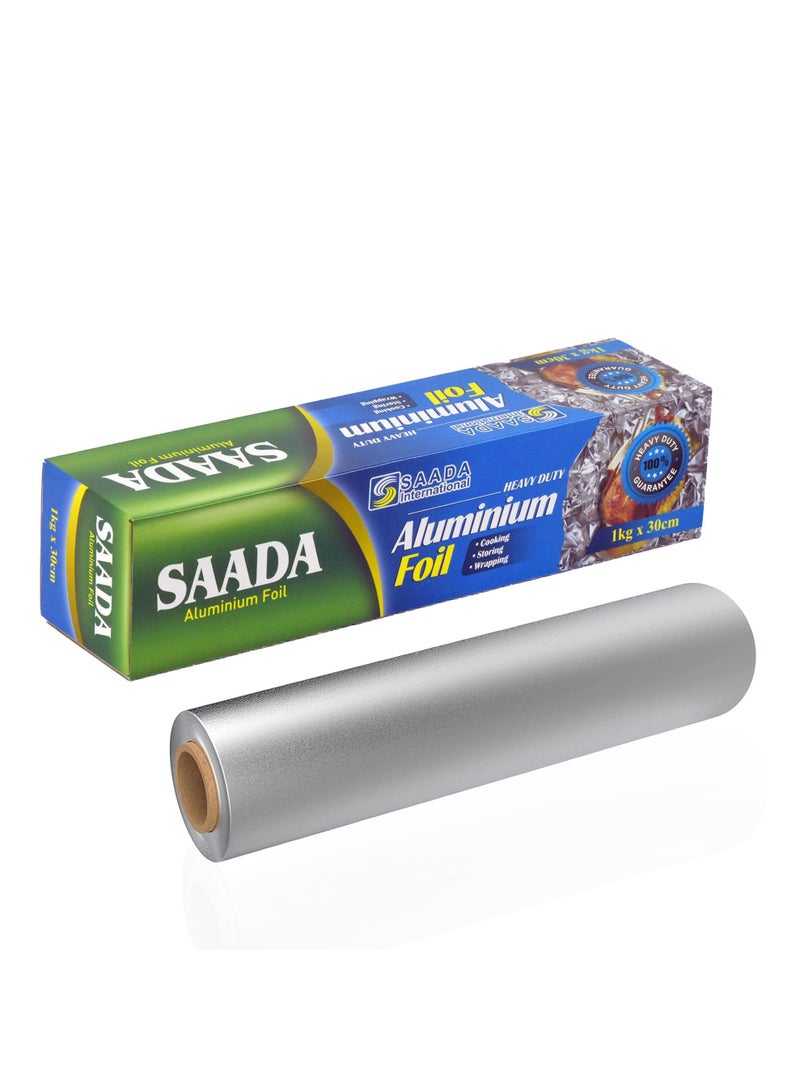 Swift Heavy Duty Aluminum Foil, Saada 215 Sqft Roll, 15 Microns Thick, Commercial Grade and Extra Thick, Strong Enough for Food Service Industry, 1kgx30cm - Image 3