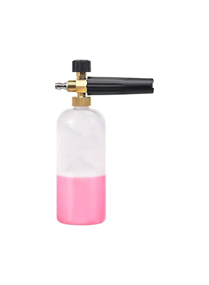Y&D Foam Cannon, with 1/4 Inch Quick Connector, 1 Liter Bottle, Professional Grade, Uick Release for Motorcycle, Car Washing, Roofs, Driveways, Siding Floors, Windows Washing (Up To 3200 Psi)  - Image 1