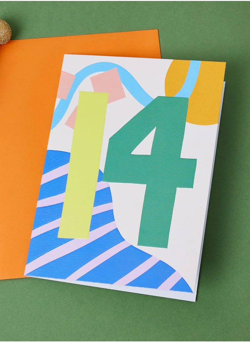 Raspberry Blossom You're 14 Birthday Card
