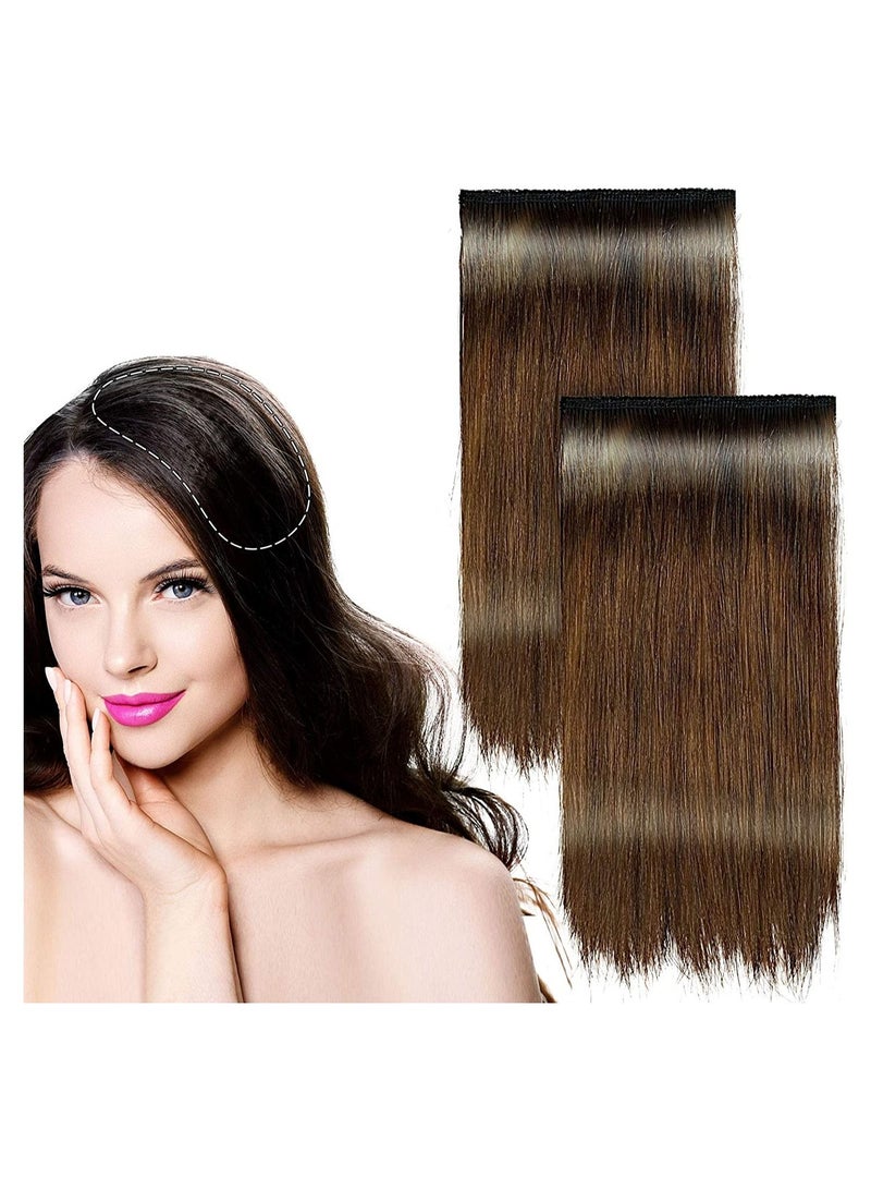 إستيل وسادة للشعر شعر مستعار سماكة الشعر منفوش شعر مستعار طبيعي شعر مستعار حقيقي قطعة وسادة غير مرئية Traceless Hairpiece Clip Extension بني فاتح - Image 1