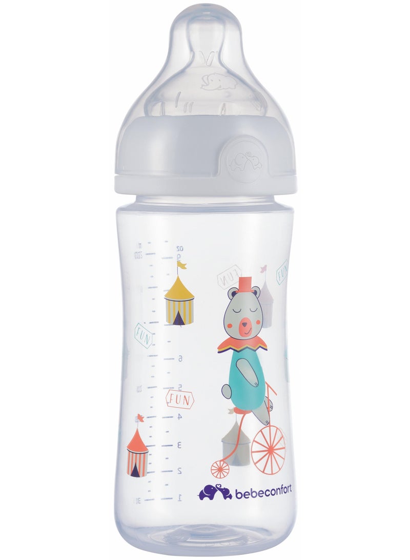 bebe confort Emotion Baby Bottle 0% BPA Silicone Natural Shape Nipple 0-12M 270 ML - Image 3