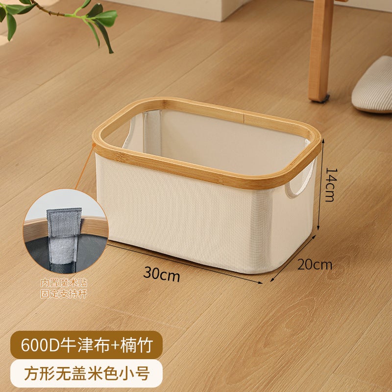 Household Dual-Use Oxford Cloth Dirty Clothes Basket Bedroom Change Of Clothes Toys Dirty Clothes Basket Foldableable Storage Basket - Image 1