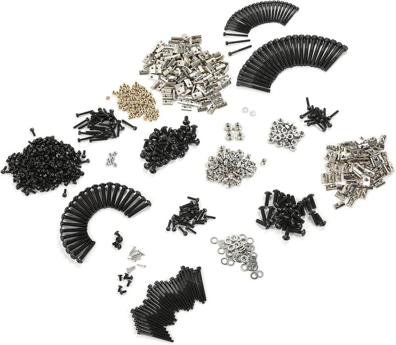 866Pcs Aluminum Alloy Screw Fastener Set, Socket Button Head Cap, T Slot Nut Components - Wide Size Range, Anti - Durability, for 3D Printers - Image 2