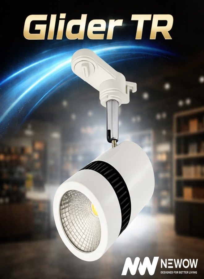 NEWOW مصباح مسار LED أبيض اللون من NEWOW NW بقوة 9 واط | مصباح كشاف قابل للتعديل للمنزل والمكتب وصالة العرض | موفر للطاقة | ضمان لمدة عامين | لون الإضاءة: أبيض (عبوة من 6 مصابيح) - Image 2