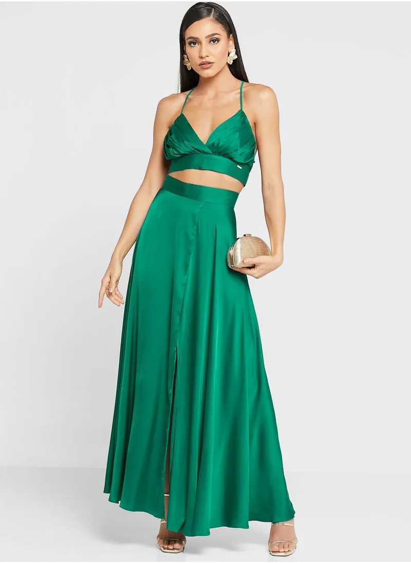 Anita's Cami Crop Top & Front Split Maxi Skirt Set