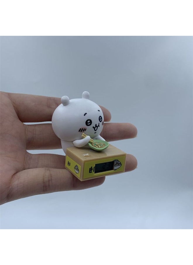 Generic - Qitan Chiikawa Usaqi Small Eight Jiyika Wow Gashapon Cute Doll Desktop Ornaments Female Birthday Gift-Colour:4 Boxes [not Repeated]-Specification:No Alarm Clock Function. Please Be Careful When Photographing. Can Be Used As An Ornament - Image 1