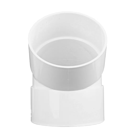 NDS 6P03 PVC 45-Degree Elbow, 6-Inch, for Hub X Hub Solvent-Weld Connections, for Use with 6-Inch Sewer and Drain Pipe, White - Image 3