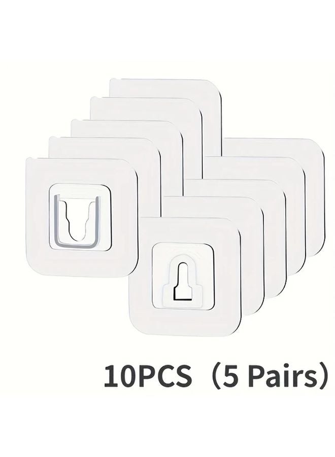 20Pcs Strong Adhesive Transparent Wall Hooks For Kitchen And Bathroom Storage - Image 3