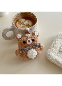 Airpods 4 Headphone Protective Case Cartoon Plush Doll For Apple1/2/3 Gen Pro Wireless Bluetooth Soft-Color:Plush Soft Shell-brown Bow Tie Bear-Model:Airpods Pro/Pro2 Universal (protective Sleeve)