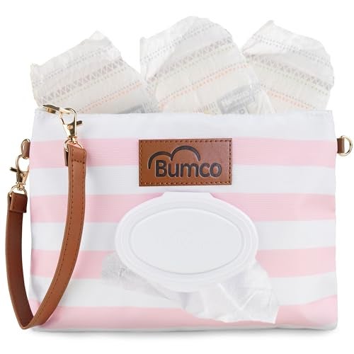Baby Bum Brush Bumco Diaper Clutch Portable Wipes Dispenser Travel Essential Airtight Refillable Wipes Container Diaper Bag Purse 