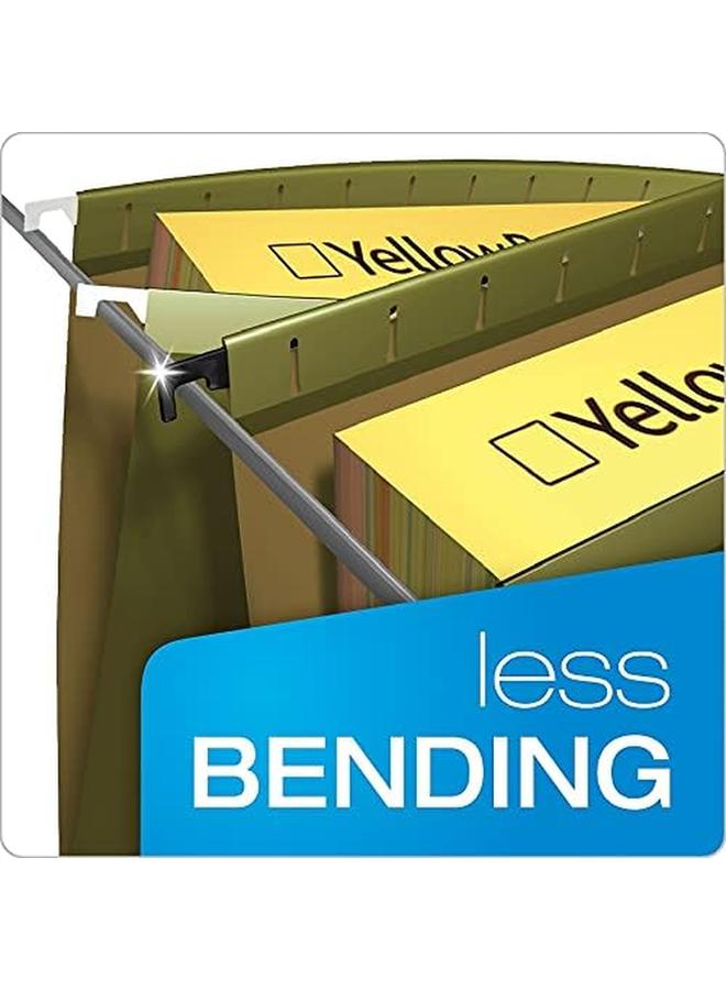 Pendaflex Surehook Reinforced Hanging File Folders Legal Size Standard Green 1 5 Cut 20 Bx 6153 1 5 - Image 4