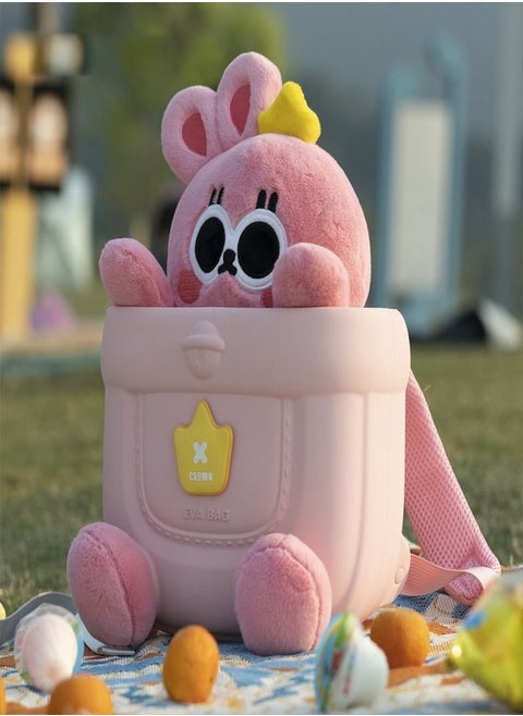 1-Piece Multipurpose Cute Design Rabbit Theme Shape Large Capacity Outdoor Travel Shoulder Ridge Protection Kids Doll Backpack School Bag for Children