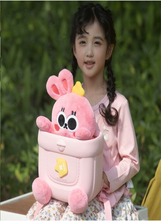 fashionhome - 1-Piece Multipurpose Cute Design Rabbit Theme Shape Large Capacity Outdoor Travel Shoulder Ridge Protection Kids Doll Backpack School Bag for Children - Image 1