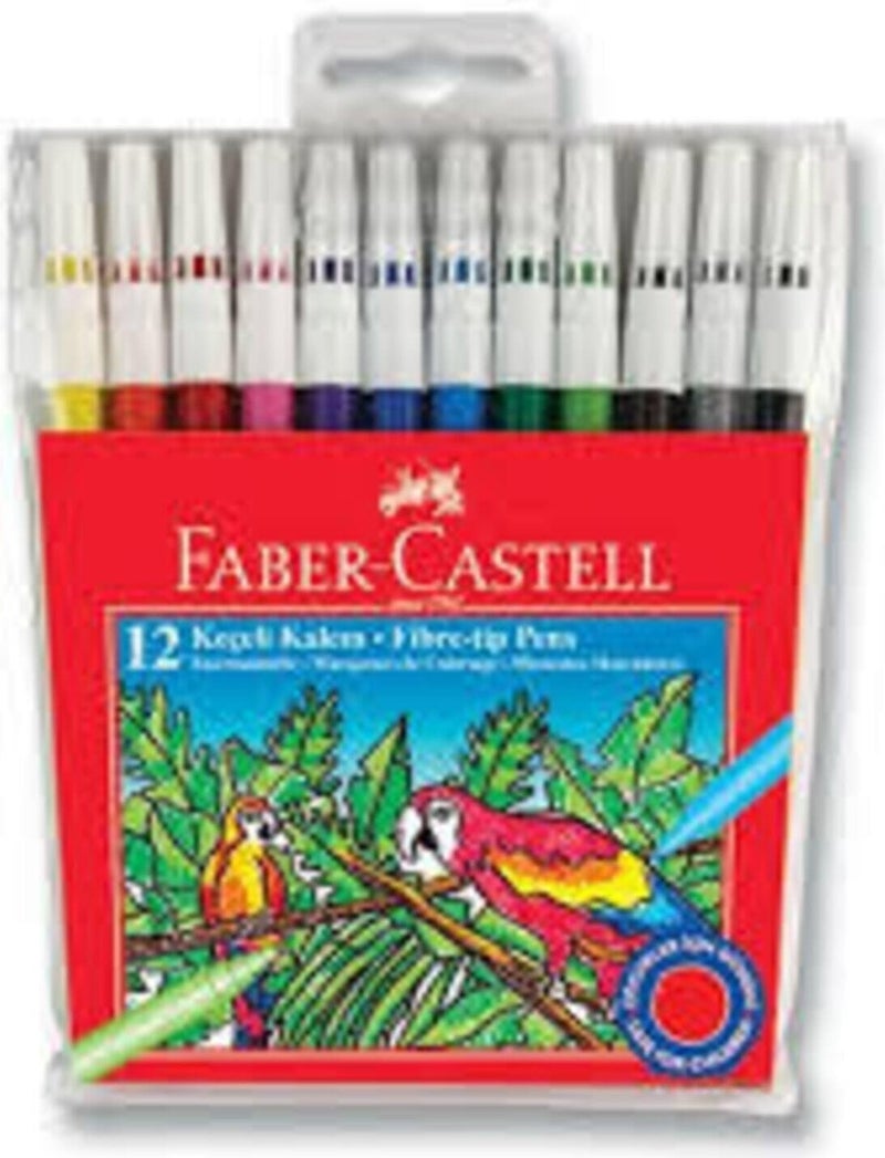 Faber Castell Felt Tip Pen 12 Colors 196017