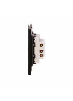Donmarco 2 Gang 1 Way Switch – Ultra Thin Glass, Modern & Durable, Fire-Resistant Electric Switch, 15-Year Warranty, Wall Switch for Home and Office (Matt Black)  - Image 3