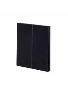 Donmarco 2 Gang 1 Way Switch – Ultra Thin Glass, Modern & Durable, Fire-Resistant Electric Switch, 15-Year Warranty, Wall Switch for Home and Office (Matt Black)  - Image 2