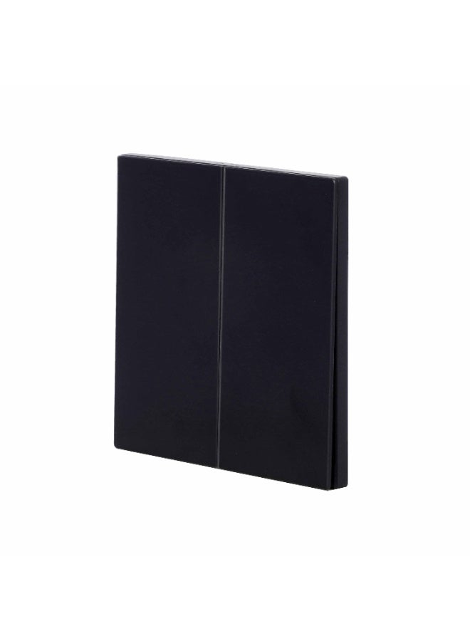 Donmarco 2 Gang 1 Way Switch – Ultra Thin Glass, Modern & Durable, Fire-Resistant Electric Switch, 15-Year Warranty, Wall Switch for Home and Office (Matt Black) - Image 2
