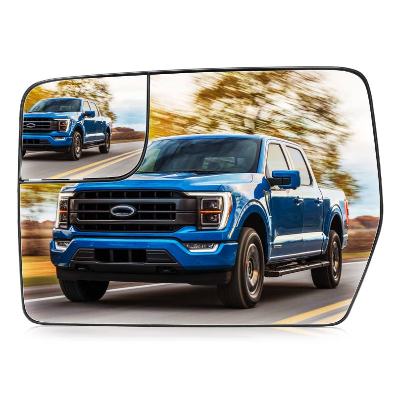 Left Driver Side Mirror Glass Replacement for 2011 2012 2013 2014 Ford F150 Heated Rearview Mirror Glass Replace BL3Z17K707E