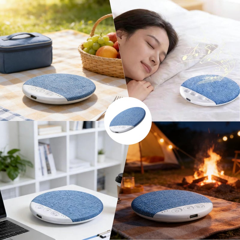 Ultra Thin Bluetooth Pillow Speaker for Sleeping with Timer Wireless Sleep Aid 2 Pcs - Image 3