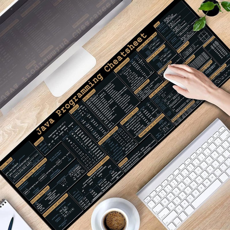 Designfullprint Java Programing Cheat Sheet Desk Mat for software engineers, web developers and programmers, Gift Coworker Quick Key, Anti-Slip Keyboard Pad KMH - Image 3