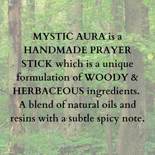 Sugandhim Agarbatti Handmade Prayer Stick Mystic Aura, Woods, 50gms x 1, 35 Sticks, Ayurvedic, Natural Holistic Fragrance, Hand Dipped, Hand Rolled - Image 3