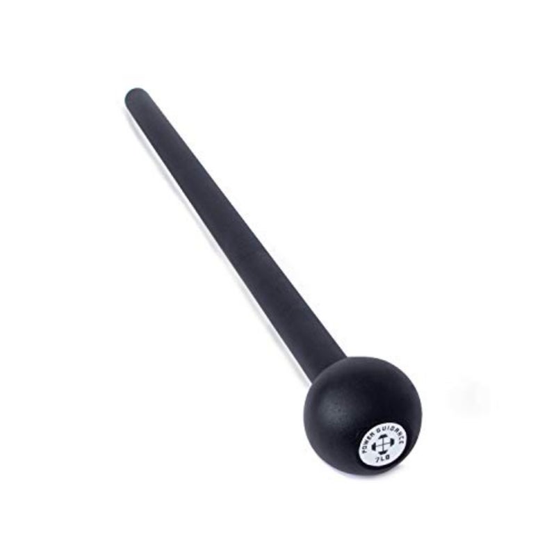 Steel Mace Macebell for full-body workout, cast iron construction, black finish, durable and balanced design for shoulder, core strength, muscle and joint training - Image 1
