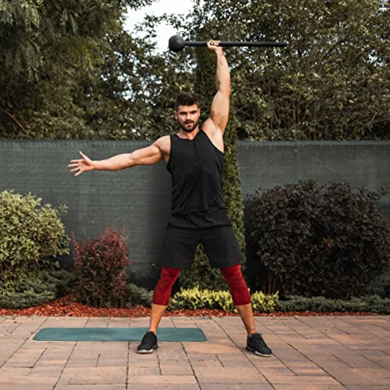 Steel Mace Macebell for full-body workout, cast iron construction, black finish, durable and balanced design for shoulder, core strength, muscle and joint training - Image 5