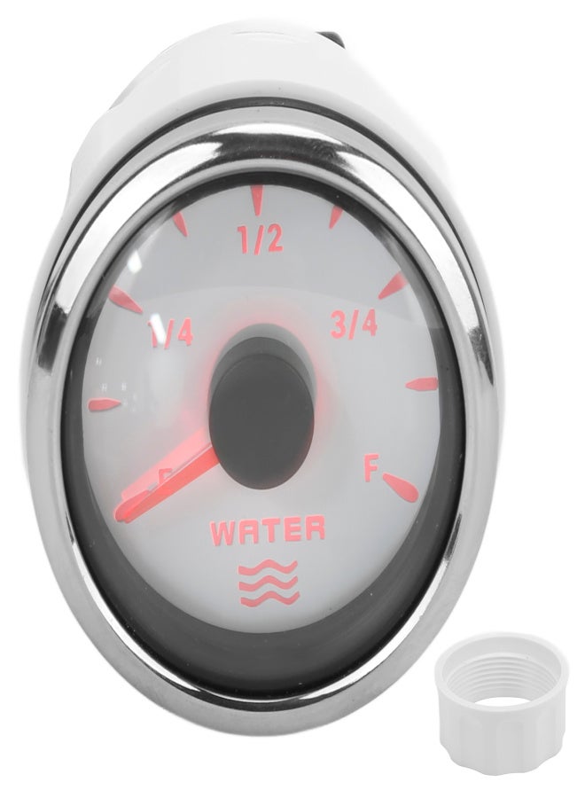 52mm Water Level Gauge 0‑190Ω 7 Colors Backlight Pointer IP67 Waterproof Liquid Tank Meter for Car Boats 9‑32VWhite - Image 1