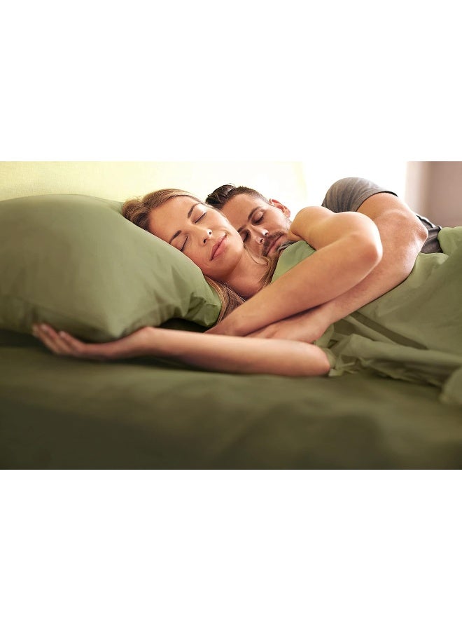 CGK Unlimited King Pillow Cases Set of 2 - Ultra Soft Hotel Quality Pillowcase Covers - Comfy Cozy Bedding for Women, Men, Kids and Teens - Machine Washable Pillow Protectors - 2 Pieces Set - King Size Sage Green  - Image 4