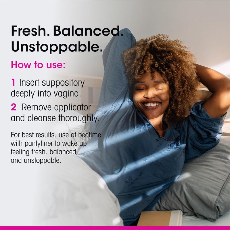 vH Essentials Prebiotic pH Balanced Vaginal Suppositories, Naturally Protect Against Odor, 15 Count Box - Image 4