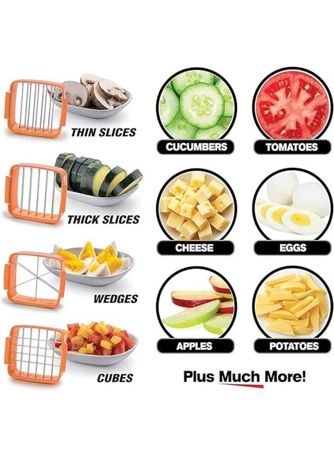 Generic - 5 in 1 Multifunction Handy Nicer Dicer Vegetable Cutter Manual Vegetable Quick Dicer Fruit Chopper Slicer - Image 1