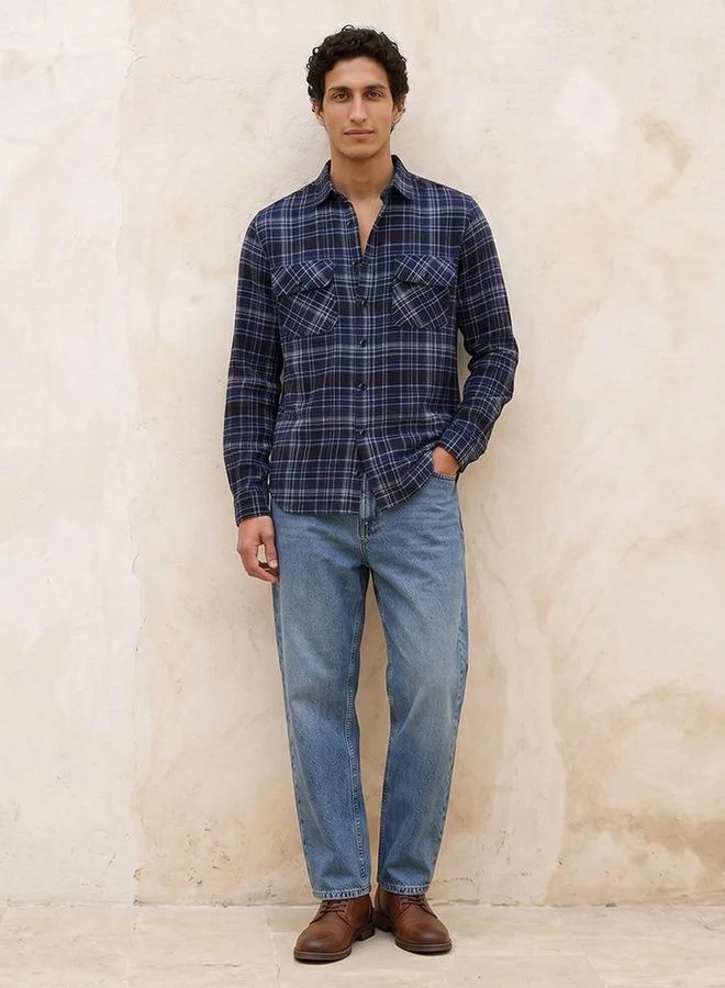 Lee Cooper NAVY CHECK SHIRT for Men | Best Price UAE