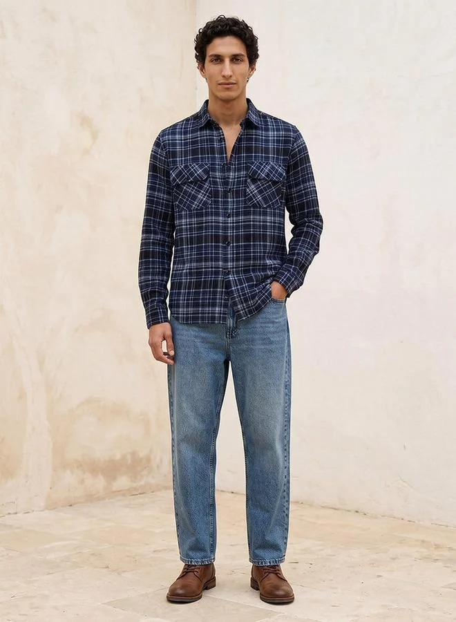 Lee Cooper NAVY CHECK SHIRT for Men | Best Price UAE