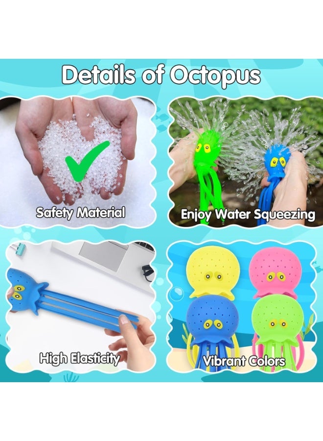 JOGAMS 4Pcs Octopus Bath Toys Pool Toys for Toddle Water Toys for Kids and Swimming Pool - Image 3