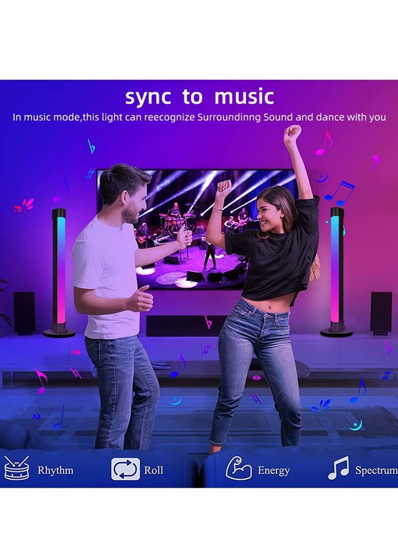2-Pack RGB Corner Floor Lamp APP Smart Music Sync Color Changing LED Lights - Image 3