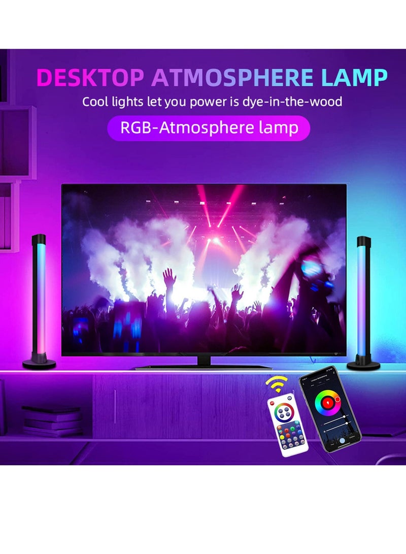 2-Pack RGB Corner Floor Lamp APP Smart Music Sync Color Changing LED Lights - Image 2