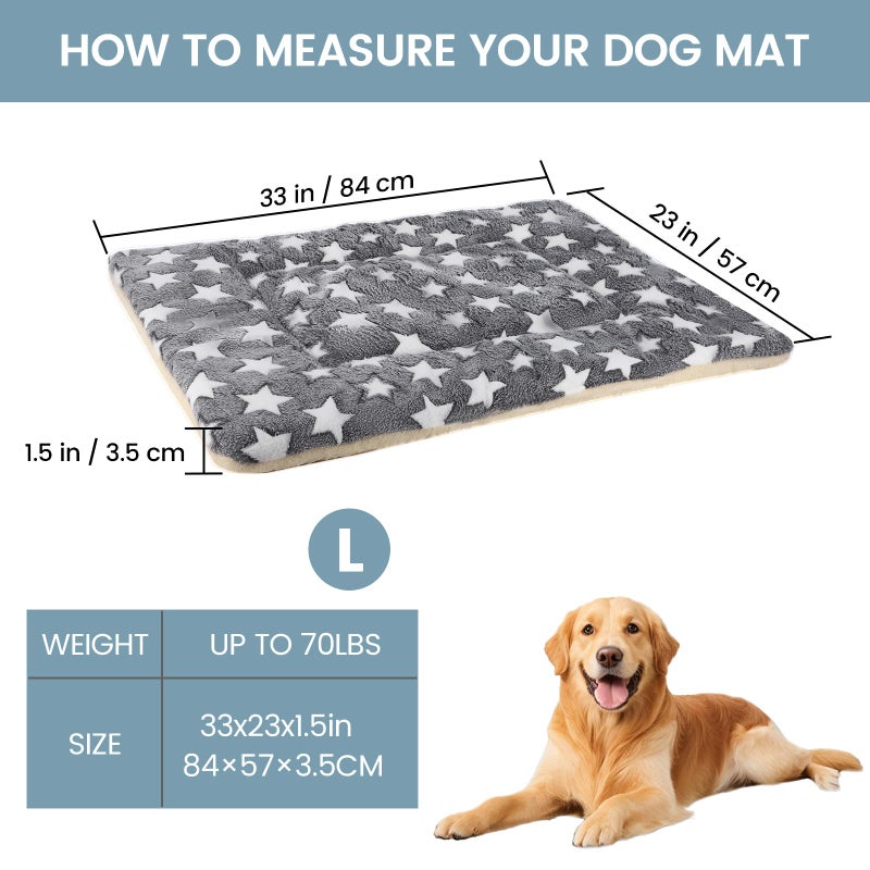 TMbsfatn Dog Bed mat Pet mat Dog Box mat Machine Washable Grey (33x23x1.5in) - Image 2