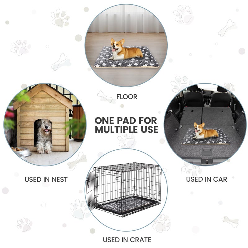 TMbsfatn Dog Bed mat Pet mat Dog Box mat Machine Washable Grey (33x23x1.5in) - Image 5