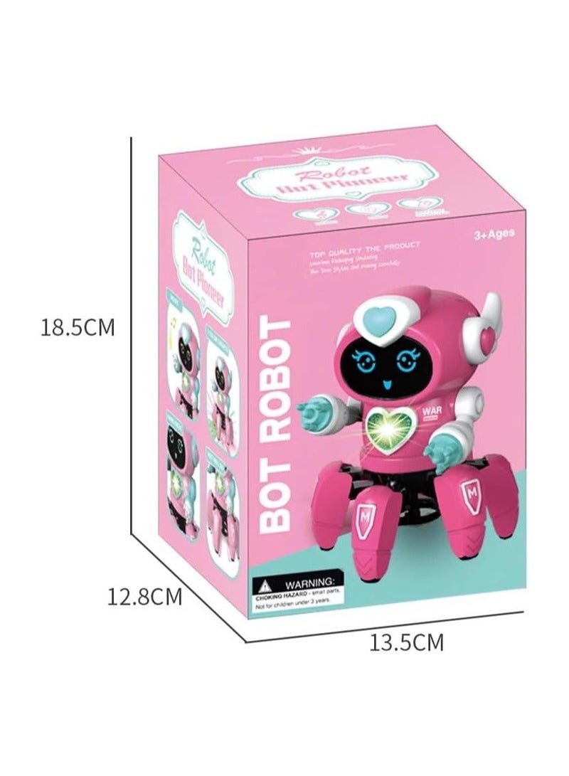 TOY GARDEN Bot Robot Pioneer Colorful Lights and Music All Direction Movement Dancing Robot Toys for Boys and Girls (PINK) - Image 5
