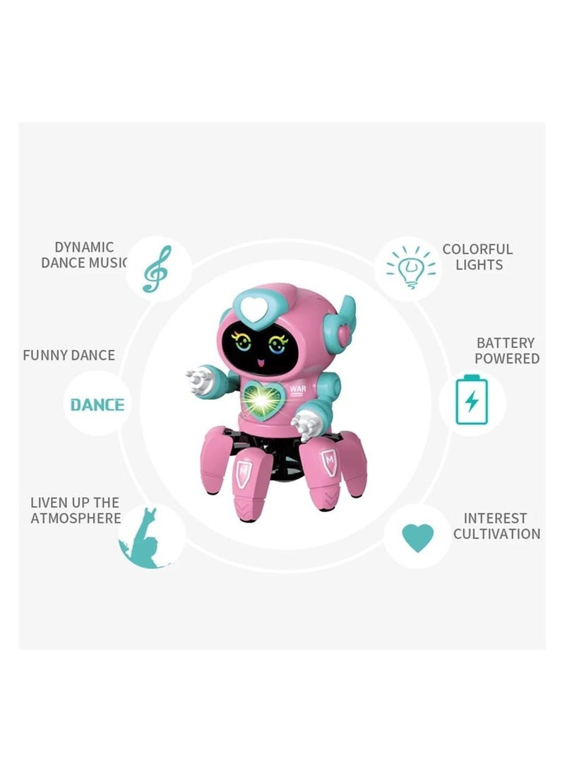TOY GARDEN Bot Robot Pioneer Colorful Lights and Music All Direction Movement Dancing Robot Toys for Boys and Girls (PINK) - Image 4