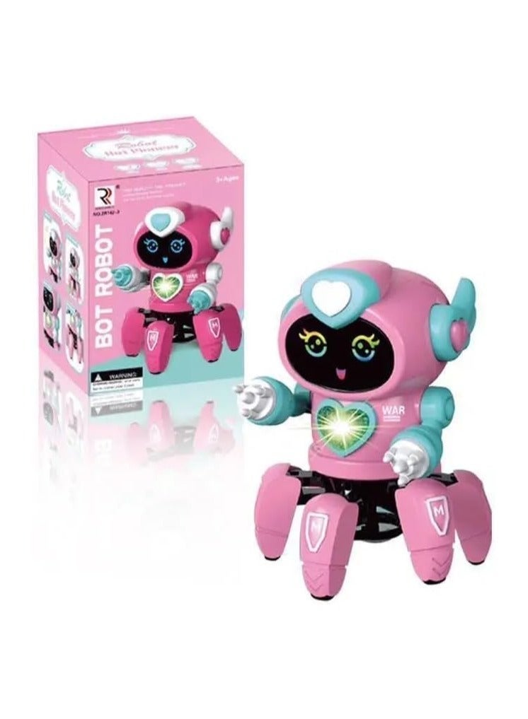 TOY GARDEN Bot Robot Pioneer Colorful Lights and Music All Direction Movement Dancing Robot Toys for Boys and Girls (PINK) - Image 4