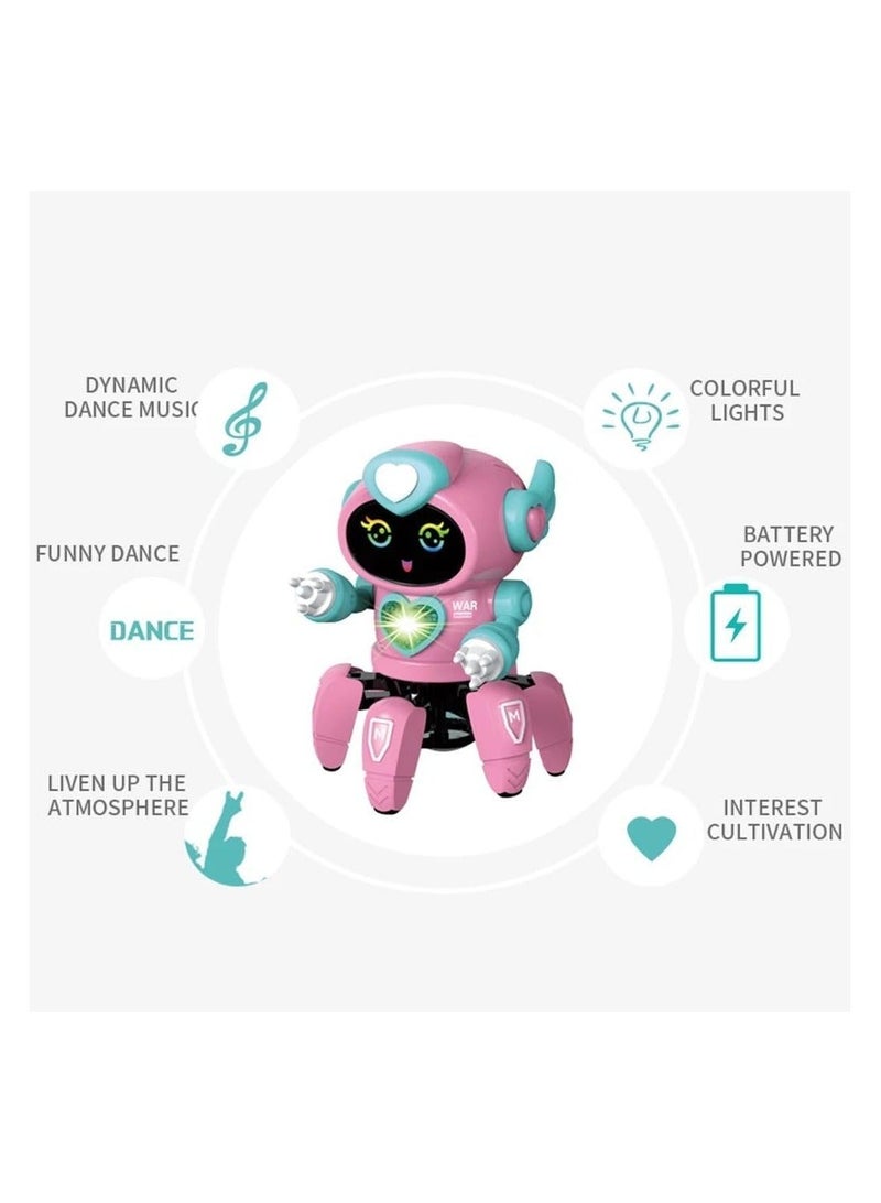 TOY GARDEN Bot Robot Pioneer Colorful Lights and Music All Direction Movement Dancing Robot Toys for Boys and Girls (PINK) - Image 5