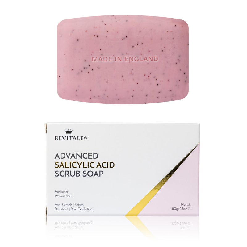 Revitale Advanced BHA Salicylic Acid Scrub Soap â€“ Exfoliating Bar for Face & Body, Deep Pore Cleanser, Anti-Blemish, Skin Softening - Image 1